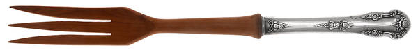 Holiday (Silverplate, 1951) Salad Serving Fork with Wooden Prongs
