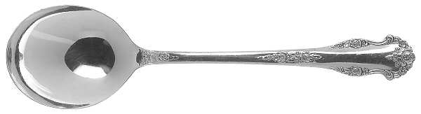 Holiday (Silverplate, 1951) Round Bowl Soup Spoon (Gumbo) by National Silver Co