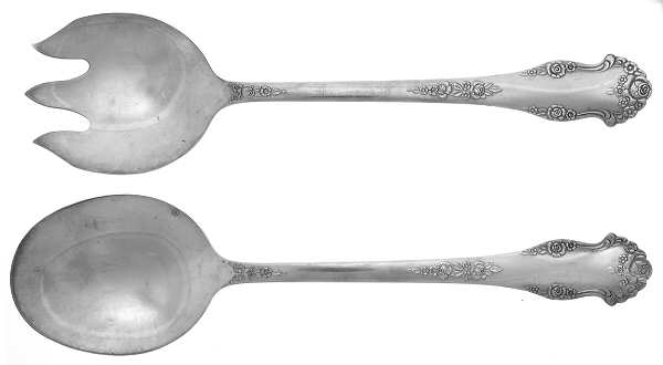 Holiday (Silverplate, 1951) (2 Pc) Solid Salad Set