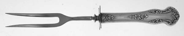 Holiday (Silverplate, 1951) Large Stainless-Prong Roast Carving Fork