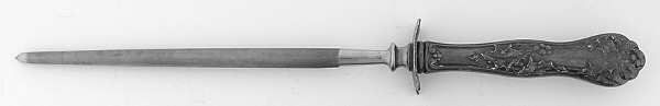 Holly (Silverplate, 1904-1907) Large Roast Steel Rod Knife Sharpener