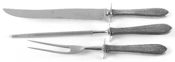 Margaret Rose (Sterling, 1938) Large 3-Piece Roast Carving Set w/ Stainless Blade