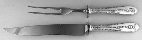 Margaret Rose (Sterling, 1938) Large 2-Piece Roast Carving Set w/Stainless Blade