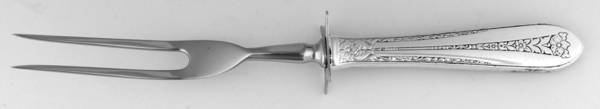 Margaret Rose (Sterling, 1938) Large Stainless-Prong Roast Carving Fork