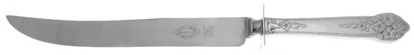 Moss Rose (Silverplate, 1949) Large Stainless Blade Roast Carving Knife
