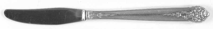 Moss Rose (Silverplate, 1949) Modern Hollow Grille Knife by National Silver Co