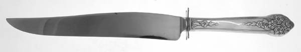 Moss Rose (Silverplate, 1949) Large Stainless Blade Roast Carving Knife