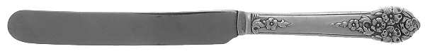 Moss Rose (Silverplate, 1949) Hollow Handle Youth Knife by National Silver Co