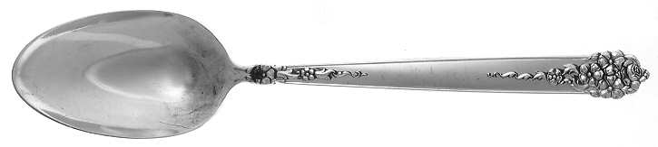 Moss Rose (Silverplate, 1949) Place/Oval Soup Spoon by National Silver Co