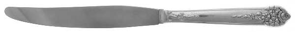 Moss Rose (Silverplate, 1949) Modern Hollow Knife with Pinched Handle by National Silver Co
