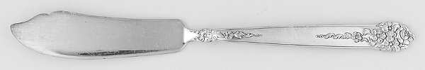 Moss Rose (Silverplate, 1949) Flat Handle Master Butter Knife