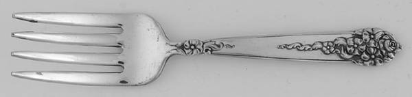 Moss Rose (Silverplate, 1949) Baby Fork