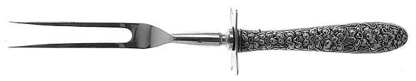 Narcissus (Silverplate, 1935) Small Steak Carving Fork with Stainless Prongs