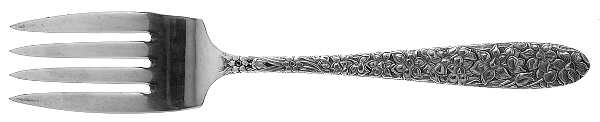 Narcissus (Silverplate, 1935) Medium Solid Cold Meat Serving Fork