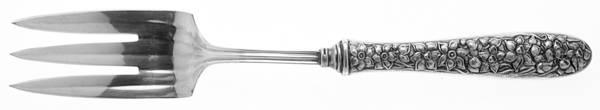Narcissus (Sterling, 1936) Large Cold Meat Serving Fork, Plated Tines