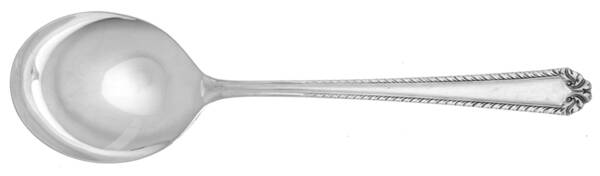 New Gadroon (Silverplate, 1935) Round Bowl Soup Spoon (Gumbo) by National Silver Co