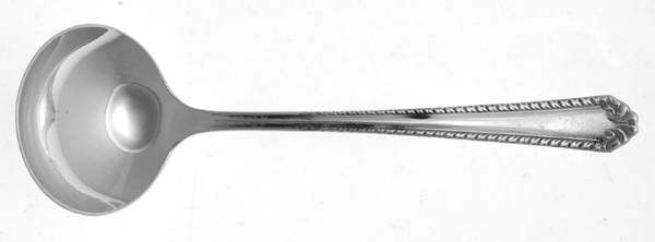 New Gadroon (Silverplate, 1935) Round Bowl Soup Spoon (Bouillon) by National Silver Co