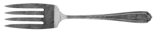 No. 1 (Sterling, 1925) Small Solid Cold Meat Serving Fork