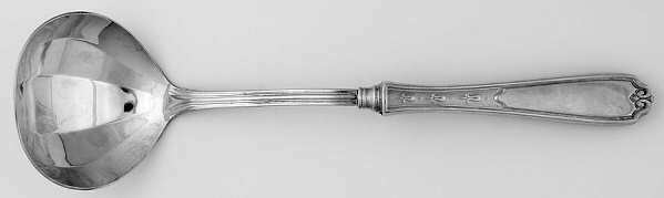 No. 1 (Sterling, 1925) Hollow Handle Gravy Ladle, Plate Bowl