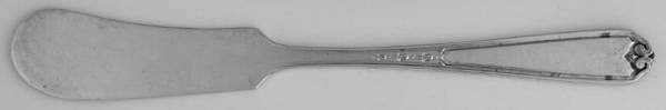 No. 1 (Sterling, 1925) Flat Handle Butter Spreader by National Silver Co