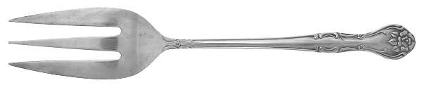 Norma (Silverplate) Medium Solid Cold Meat Serving Fork by National Silver Co