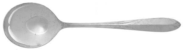 Overture (Sterling, 1936, No Monograms) Round Bowl Soup Spoon (Gumbo) by National Silver Co
