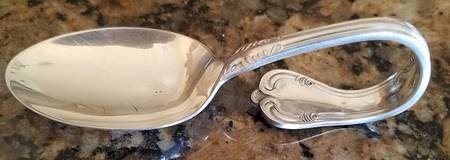 Queen Elizabeth (Silverplate, 1908) Curved Handle Baby Spoon