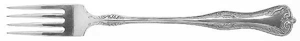 Queen Elizabeth (Silverplate, 1908) Grille Fork (Viande) by National Silver Co