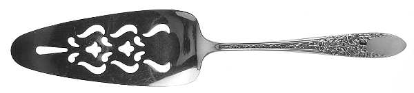 Rose and Leaf (Silverplate, 1937) Solid Pierced Pie Server by National Silver Co
