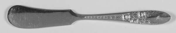 Rose and Leaf (Silverplate, 1937) Flat Handle Butter Spreader