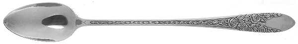 Rose and Leaf (Silverplate, 1937) Iced Tea Spoon by National Silver Co
