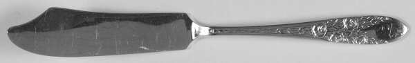 Rose and Leaf (Silverplate, 1937) Flat Handle Master Butter Knife