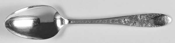 Rose and Leaf (Silverplate, 1937) Tablespoon (Serving Spoon) by National Silver Co