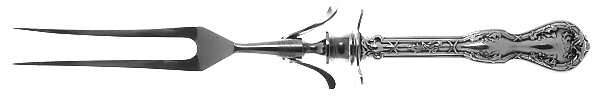 Royal Oak (Silverplate, 1906) Large Stainless-Prong Roast Carving Fork