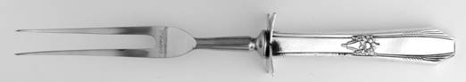 Laurier (Sterling) Lg Carving/Roast Fork-Stn Prong w/Sterling Guard