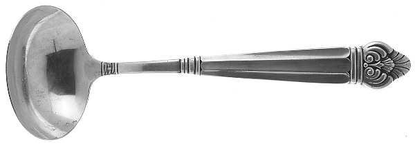 NTS28 (Sterling) Hollow Handle Gravy Ladle, Plate Bowl