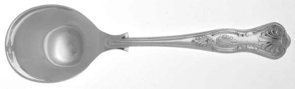 Kings (Silverplate, Unknown Date) Round Bowl Soup Spoon (Gumbo)