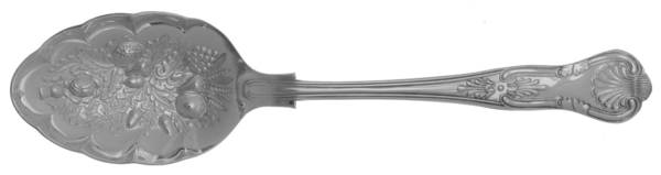 Kings (Silverplate, Unknown Date) Solid Berry/Casserole Spoon w/ Raised Bowl