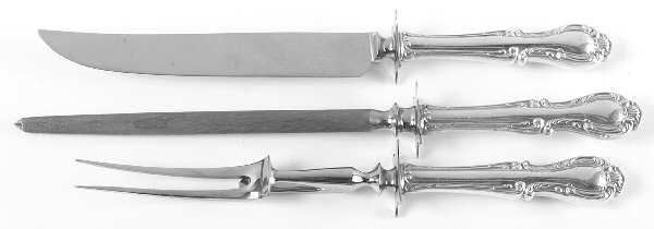 Cello (Sterling) Small Steak 3-Piece Carving Set with Stainless Blade
