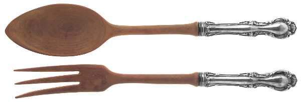 Cello (Sterling) Wooden Bowl 2-Piece Salad Set