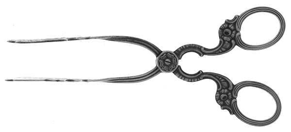 NIJ4 (SILVERPLATE) Solid Pastry Tongs