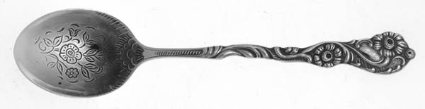 NIJ4 (SILVERPLATE) Bright Cut Demitasse Spoon