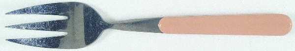 Solid Color Light Peach (Stainless) Large Solid Cold Meat Serving Fork