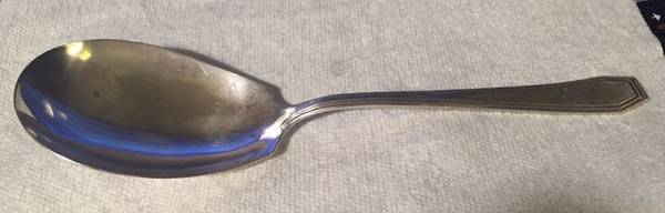 S.E.B. Three (Silverplate) Solid Smooth Casserole Spoon