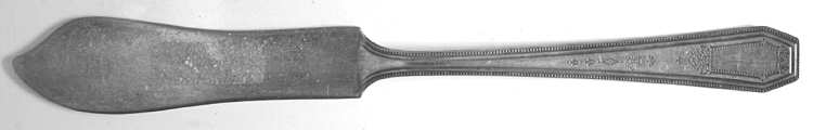 S.E.B. Three (Silverplate) Flat Handle Master Butter Knife