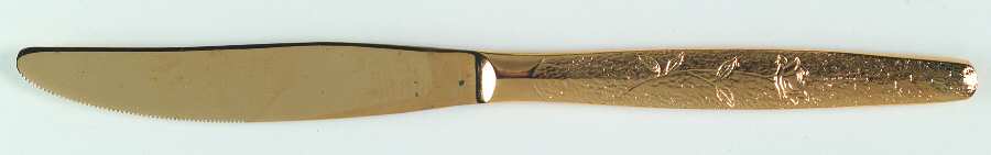 Golden Fleur (Gold Electroplate) Modern Solid Knife