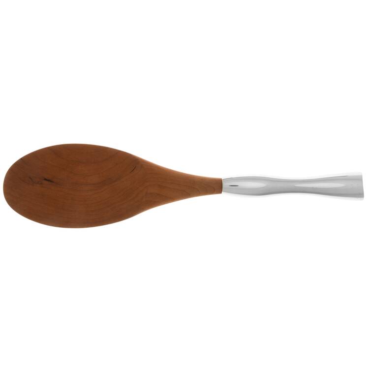 Butterfly (Stainless) Salad Serving Spoon with Wooden Bowl