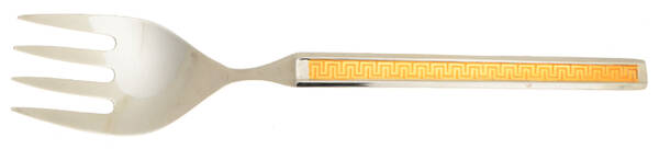 Eros-Gold (Stainless) Medium Solid Cold Meat Serving Fork