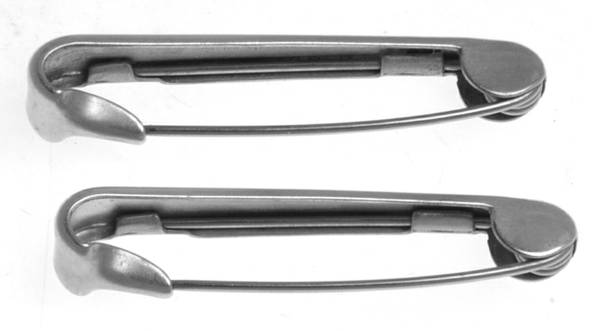 Sterling Hollowware Set of 2 Diaper Pins