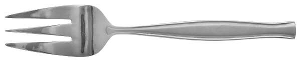 Satin Slip (Stainless) Medium Solid Cold Meat Serving Fork